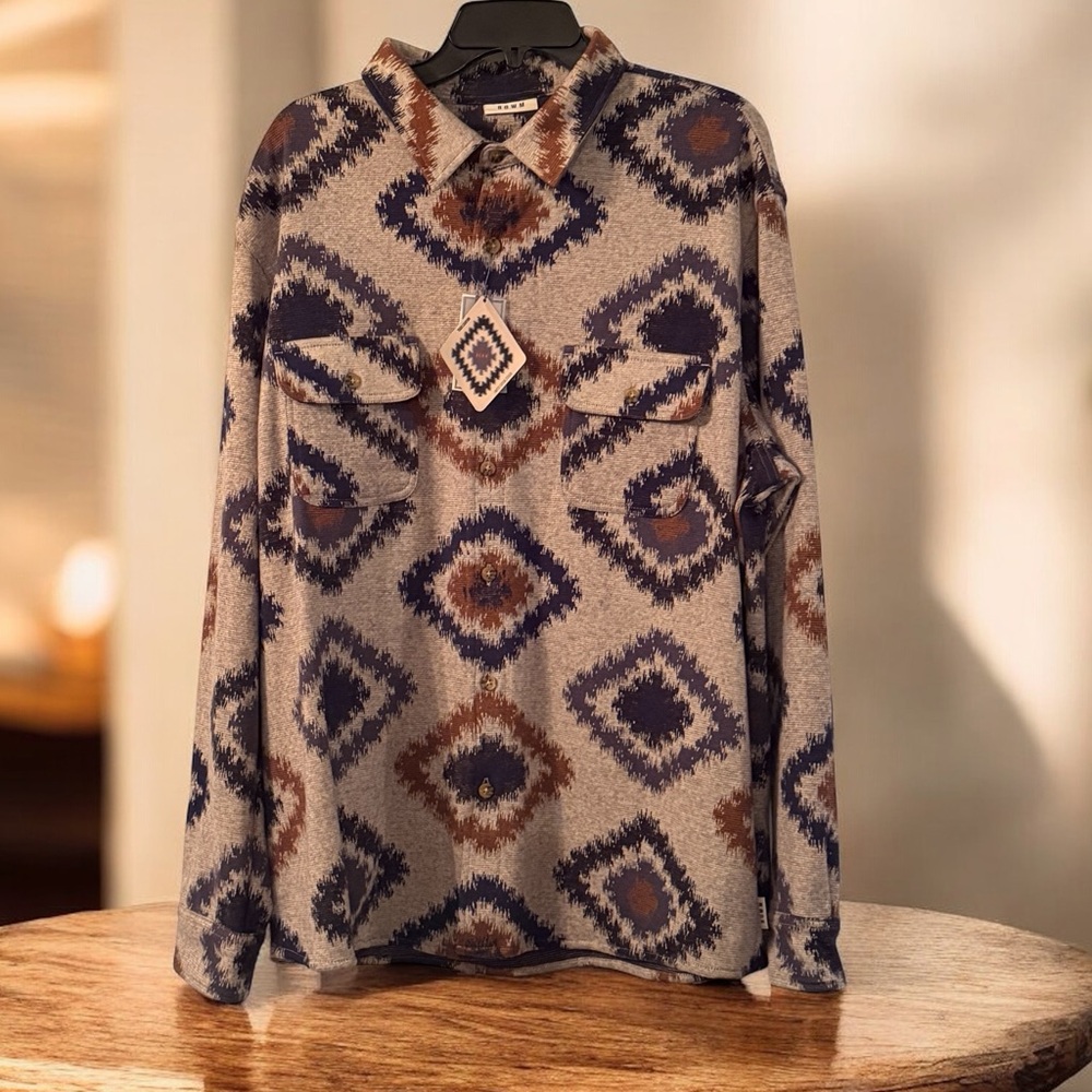 NWT ROWM XXL men’s Taos Canyon button up shirt